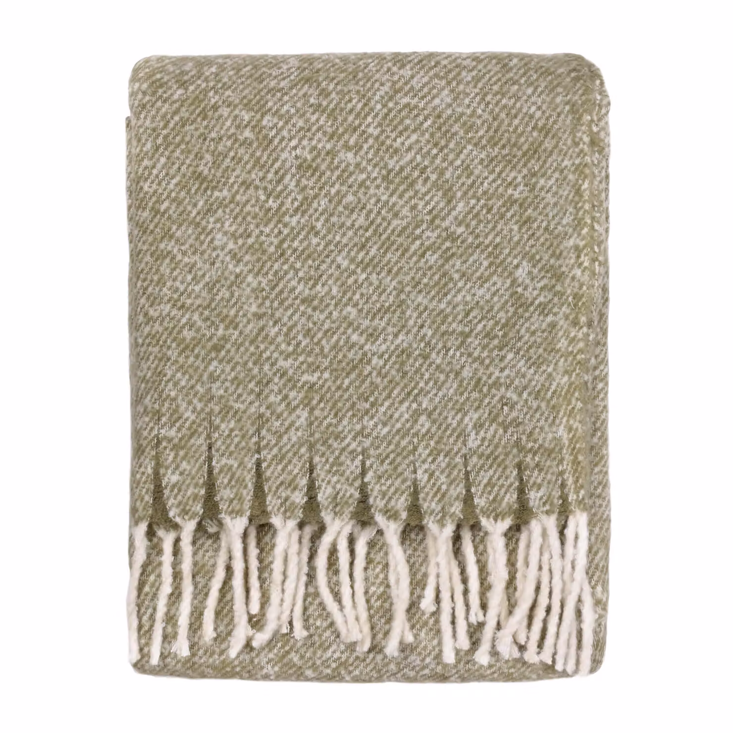 Wylder Nature Isla Woven Throw with Fringes in Green, W/D/H: 130 x 180 cm – 2