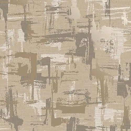 Holden Decor Abstract Geometric Beige Wallpaper with Metallic Painting Texture