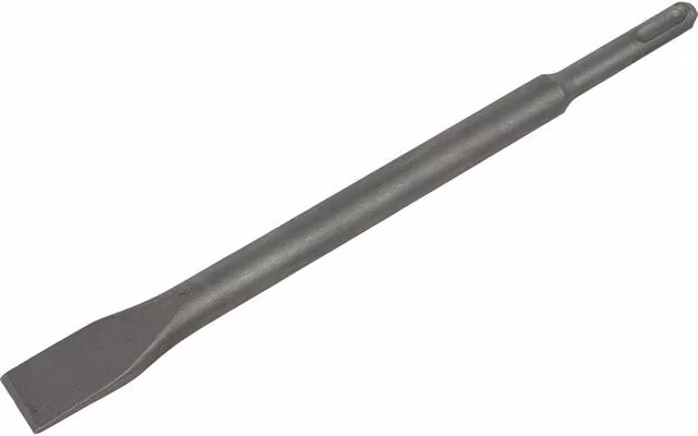 Loops Flat Impact Chisel with SDS Plus Shank, Steel Demolition Breaker, Grey, Width: 20 mm, Length: 250 mm