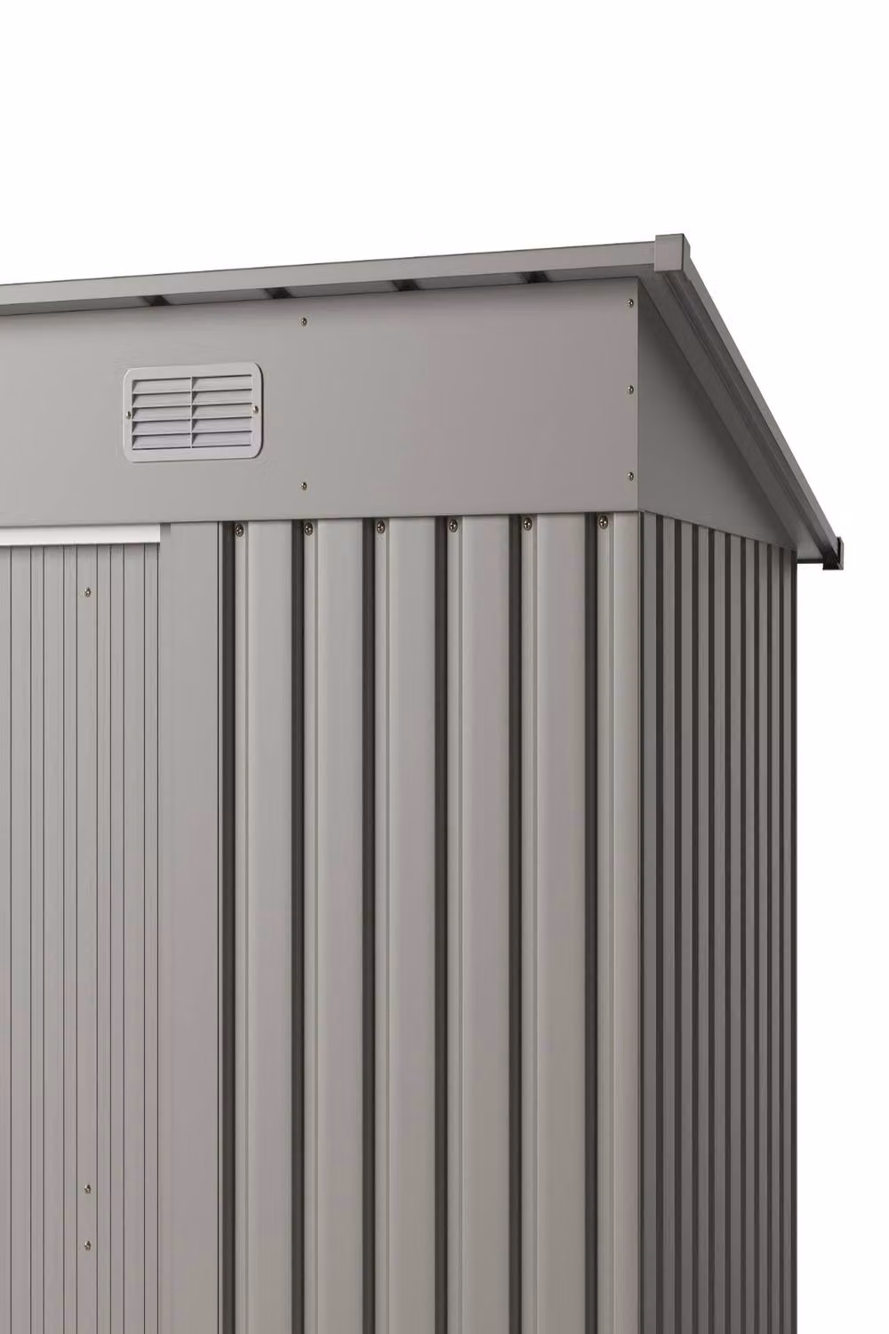 Garden Sanctuary Metal Pent Roof Garden Tool Shed in Grey, W/D/H: 243.84 x 182.0 x 238.0 cm – 5