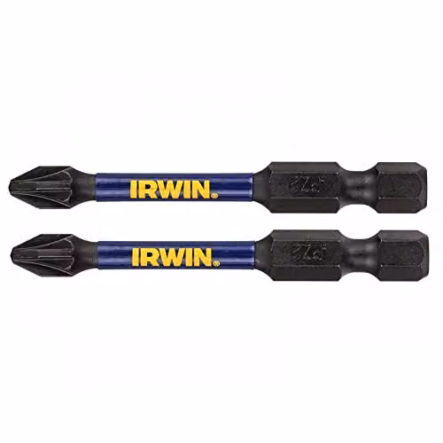 IRWIN Impact Pro Performance PZ1 Screwdriver Bits, 57mm, Pack of 2