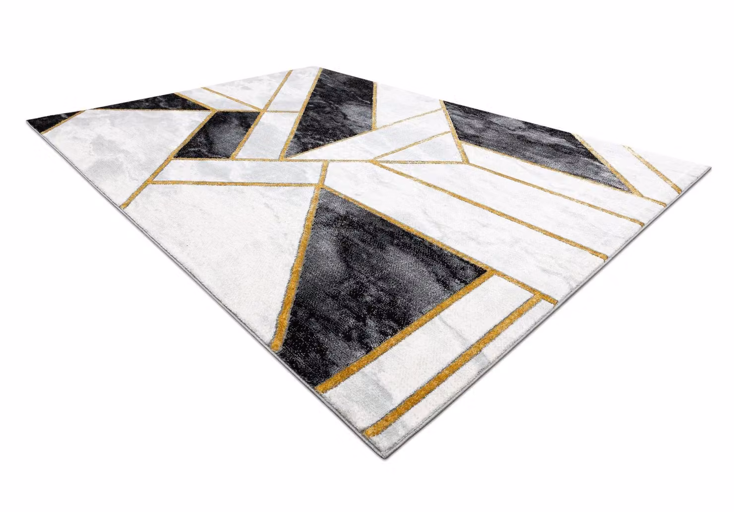 RugsX Emerald Geometric Rug in Black, W: 120 cm, L: 170 cm – 4