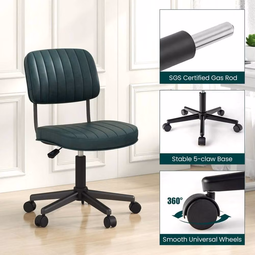 Kelvenix Ergonomic Leisure Chair in Green PU Leather – 4