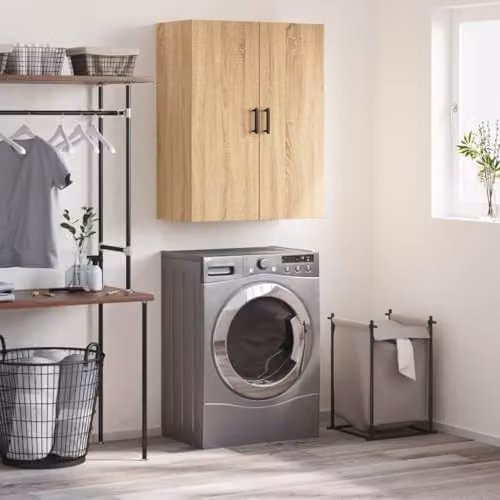 vidaXL Wall Mounted Cabinet in Sonoma Oak, W: 69.5 cm, D: 34 cm, H: 90 cm – 2