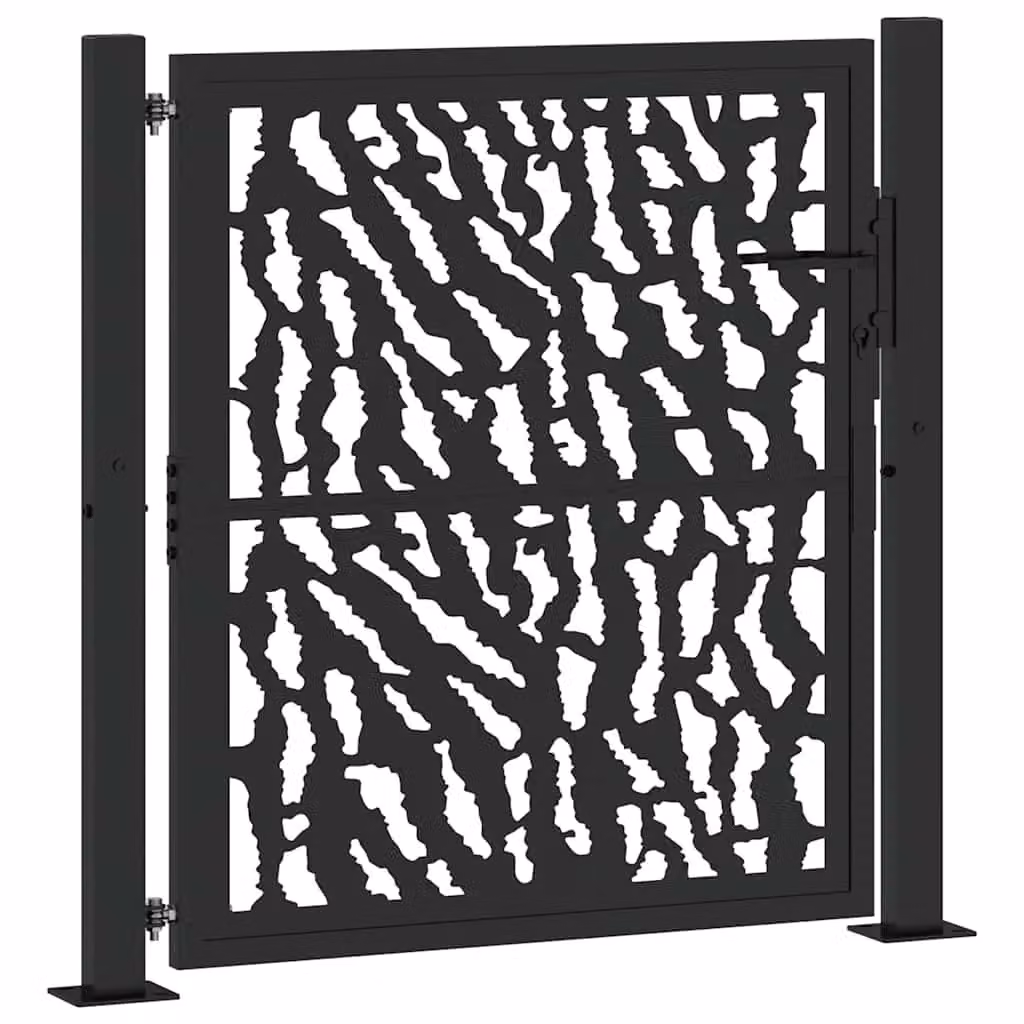 Berkfield Home Black Steel Garden Gate, W: 105 cm, H: 106 cm – 2