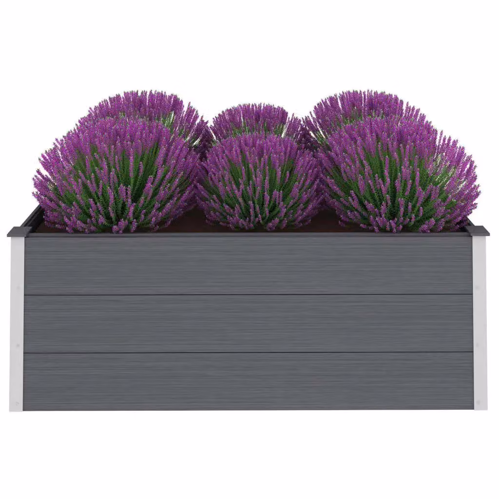 Berkfield Home Garden Grey WPC Raised Bed W: 150 cm, D: 100 cm, H: 54 cm – 2