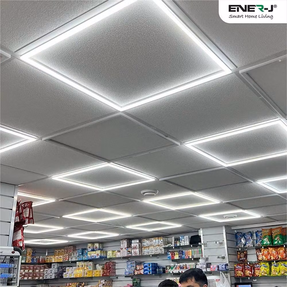 ENER-J 40W Border Line LED Light Panel, 6000K Cool White, 4000 Lumens, White, W/D: 60 x 60 cm – 2