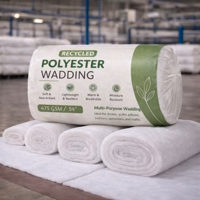 MHG Textiles Hypoallergenic White Polyester Wadding, 54 Inch Wide, 20m, 14oz