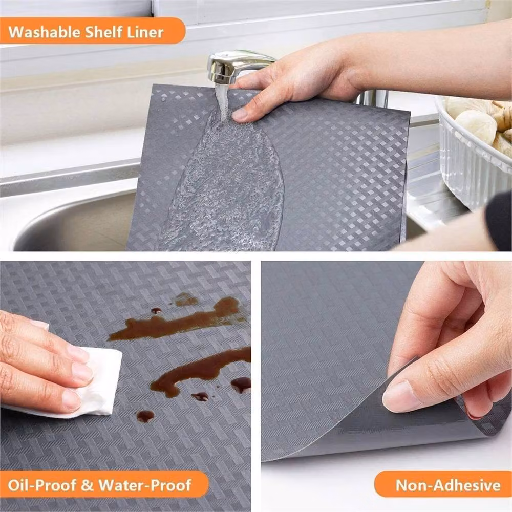 Nordara Non-Slip Grey Kitchen Cabinet and Drawer Shelf Liner, 6m – 4