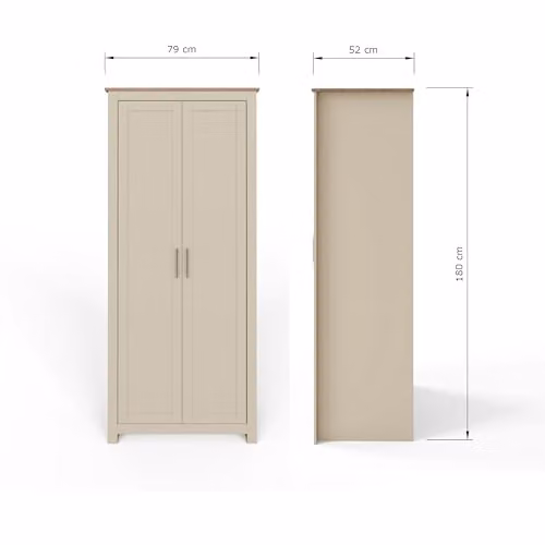 GFW Lancaster 3 Piece Bedroom Furniture Set in Cream and Oak – 2