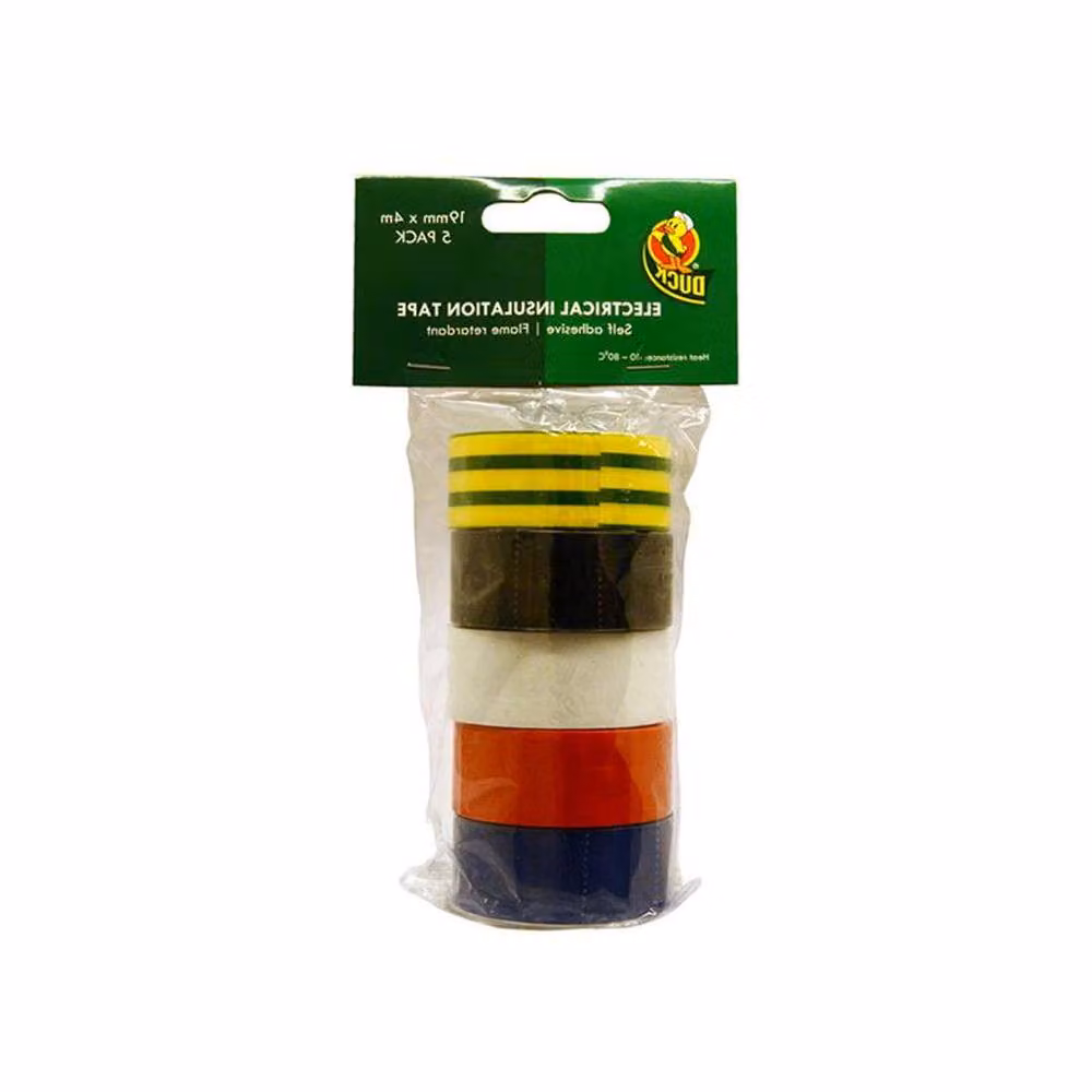 Shurtape Red Insulating Electrical Tape Multipack of 5, 19mm x 4m – 4