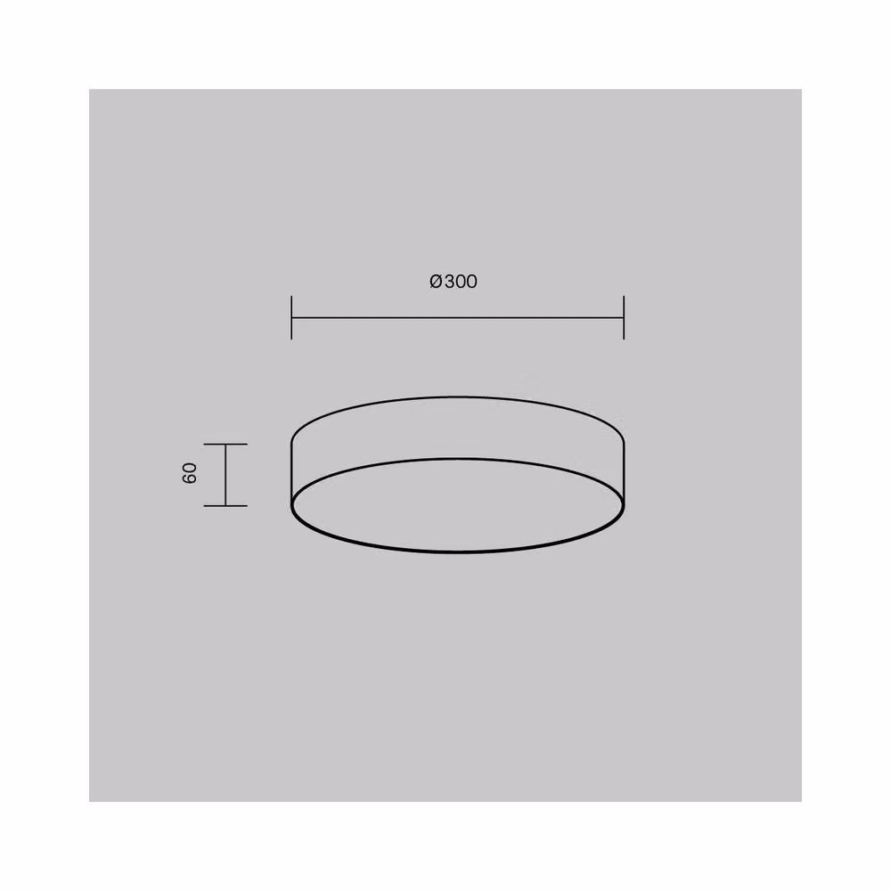 Netlighting Zon Round Flush Ceiling Light in Black with 1800lm Warm White LED – 2