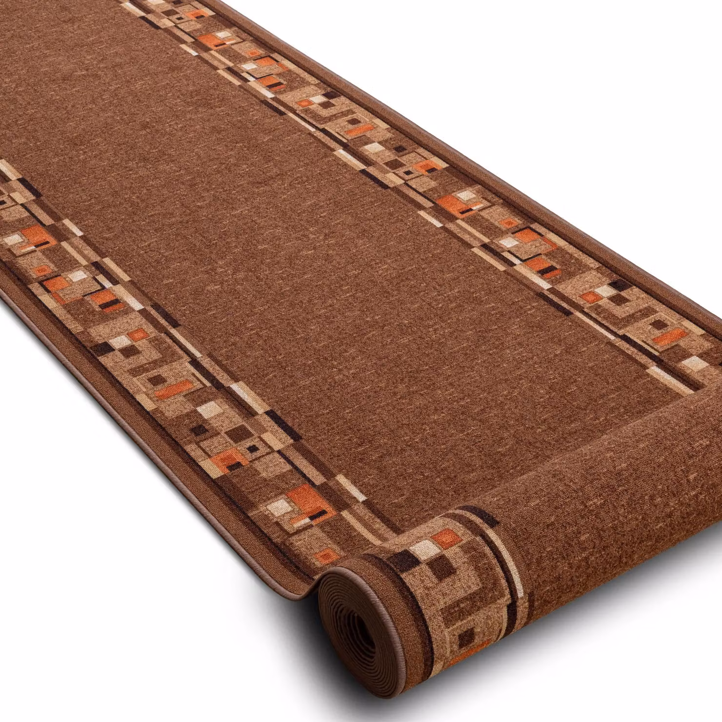 RugsX Anti-Slip Bombay Oriental Runner in Brown, W: 80 cm, L: 500 cm – 2