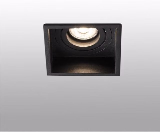 Netlighting Hyde Black Tiltable Square Recessed Downlight GU10