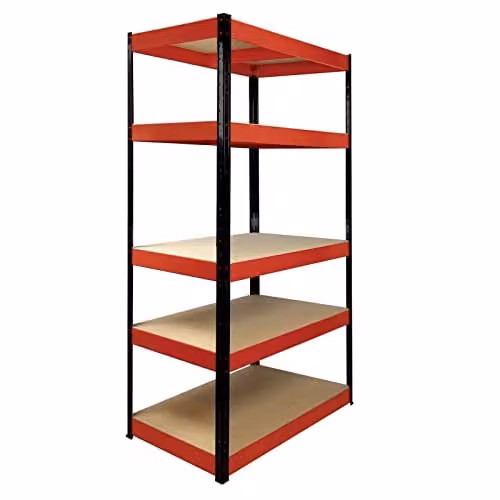 Shelf Depot RB Boss Shelf Kit with 5 MDF Shelves, Multi-Colour, W/D/H: 180 x 90 x 40 cm