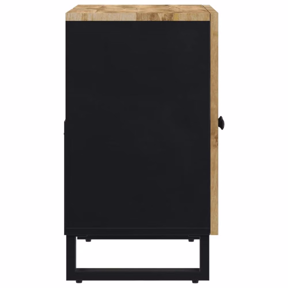 Berkfield Home Industrial Freestanding Bathroom Sink Cabinet in Brown Mango and Engineered Wood, W/D/H: 62 x 33 x 58 cm – 4