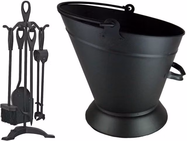 FLAVORA Black Waterloo Bucket with 5 Piece Companion Set