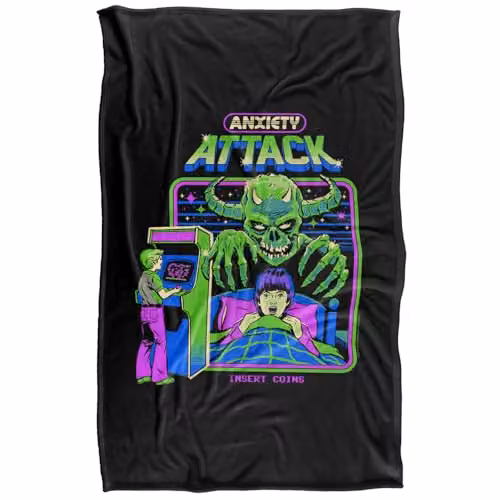 Steven Rhodes Anxiety Attack Silky Touch Super Soft Fleece Throw Blanket, Multicolour, W/D/H: 91 x 147 cm – 5