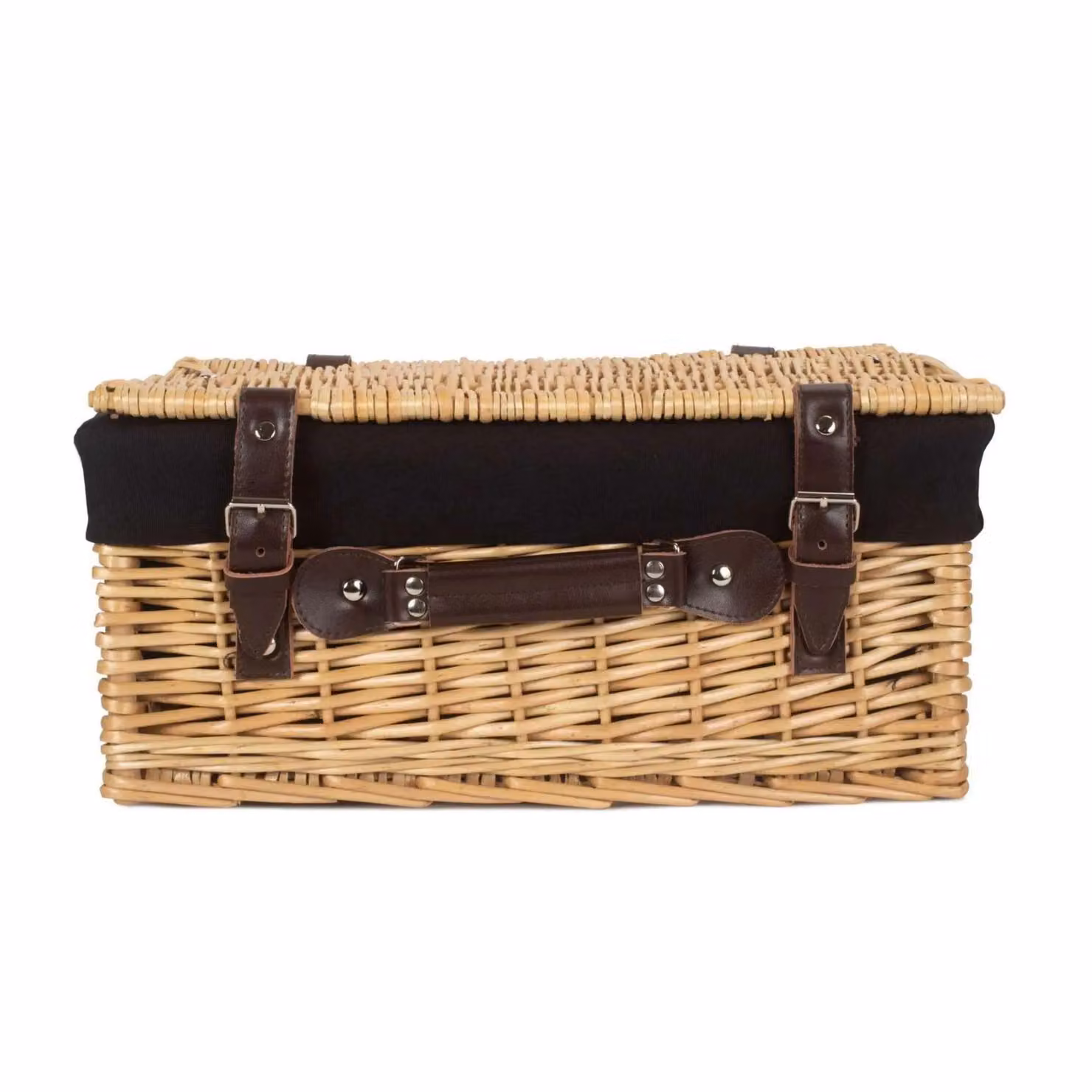 Red Wicker Hamper with Black Cotton Lining, 40 cm – 2