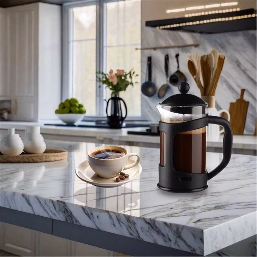 Nordara Black Glass Coffee Plunger Pitcher Maker, 100ml – 2