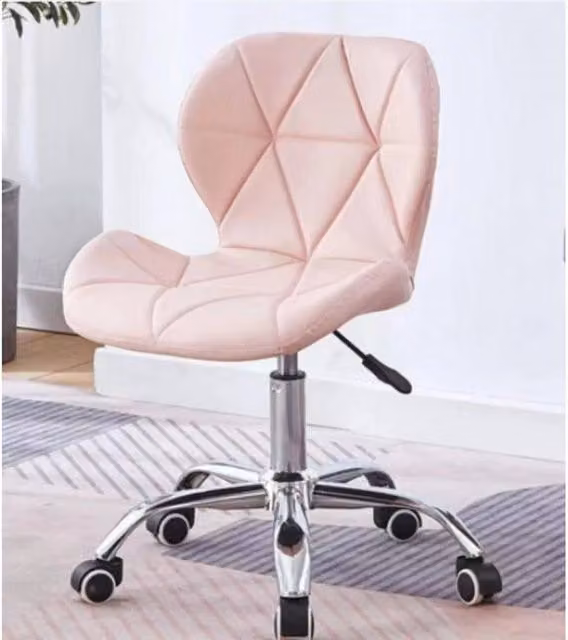 NESTLUNE Pink Upholstered Swivel Task Chair for Home Office, W/D/H: 100 x 120 x 15 cm – 1