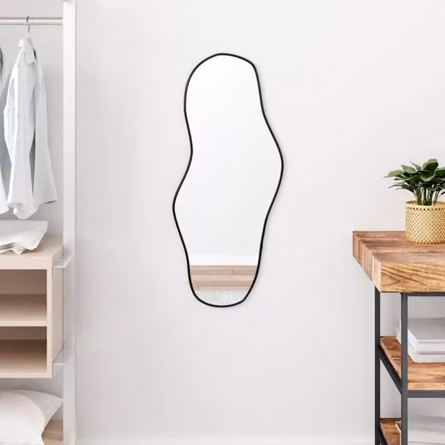 Berkfield Home Minimalist Rectangular Wall Mirror in Black, W: 80 cm, H: 35 cm – 1