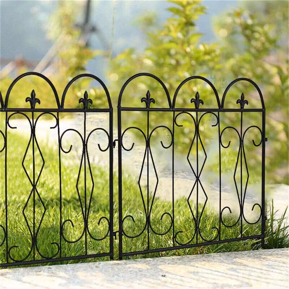 Kelvenix Black PVC-Coated Metal Outdoor Fencing Set for Garden Ponds – 3