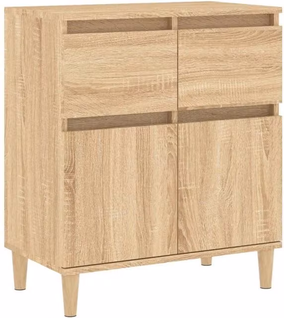 Berkfield Home Sonoma Oak Sideboard in Light Brown, W/D/H: 60 x 35 x 70 cm