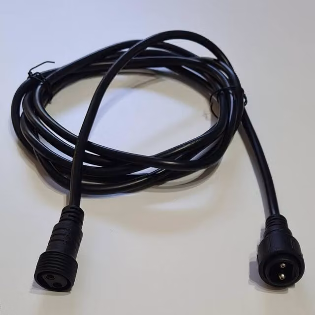 Lighting Legends 3 Metre Heavy Duty Outdoor String Lights Extension Cable, Black