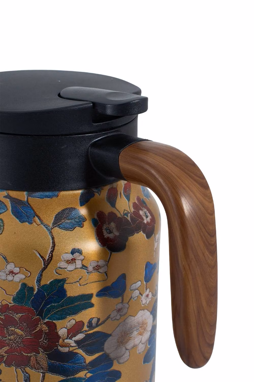 Living and Home Vintage Floral Pattern Thermal Teapot with Built-in Infuser in Gold – 4
