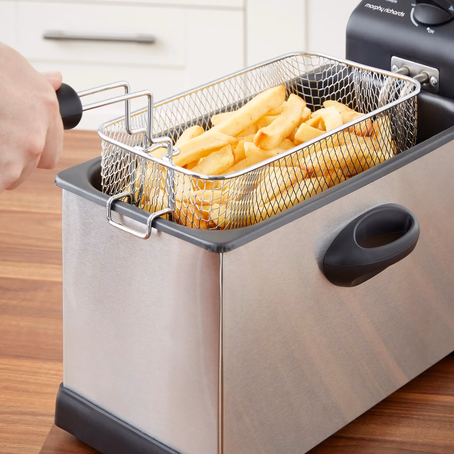 Morphy Richards 3.5L Deep Fat Fryer in Silver with Viewing Window and Variable Temperature Control – 2