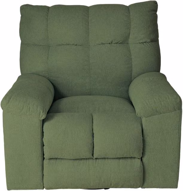 Living and Home Green Fabric 270 Degree Swivel Rocker Recliner Chair with Power Recline and Charging Ports