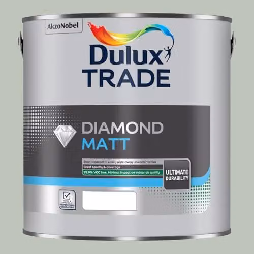 Dulux Trade Diamond Matt Paint in Tranquil Dawn, Grey and Multicolour, 2.5 l