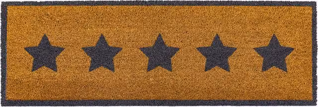 Perch & Parrow Stellar Star Double Doormat in Multicolour Coir