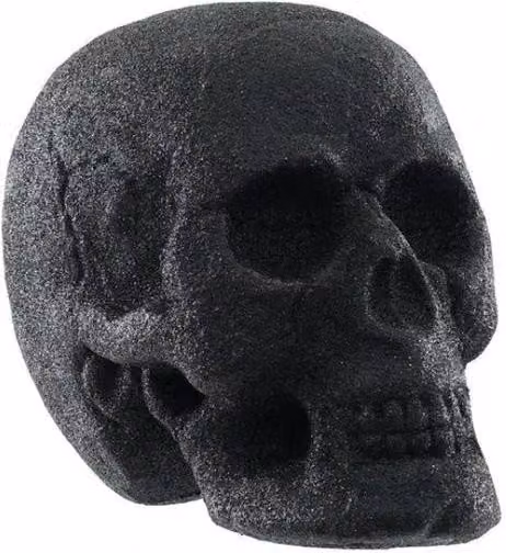 KDMD Black Glitter Skull Tabletop Decoration, 2 Pack, Height: 21 cm – 1
