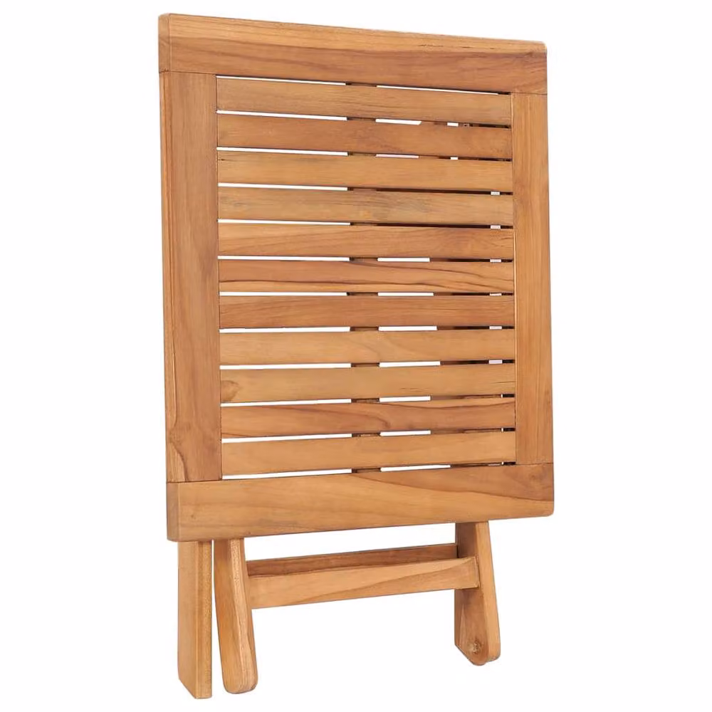 Berkfield Home Durable Folding Garden Table in Brown Solid Teak Wood, W/D/H: 45 x 45 x 45 cm – 2