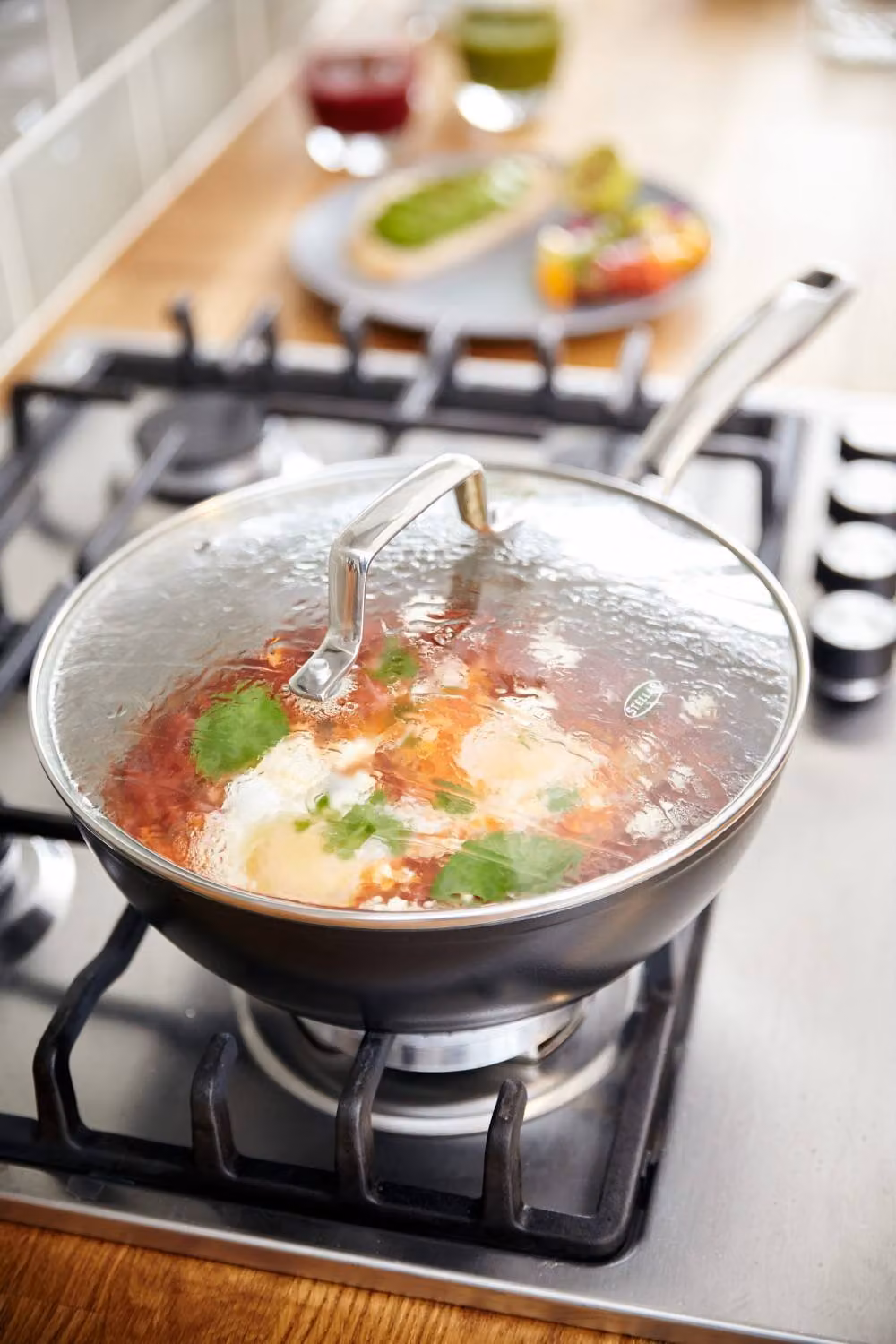 Stellar Rocktanium Non-Stick Saute Pan in Metallic Silver, 24cm – 3