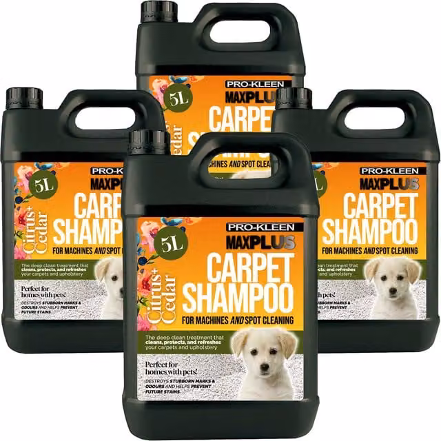 MAXPLUS Premium Carpet Shampoo for Homes with Pets, Citrus Cedar, 20kg