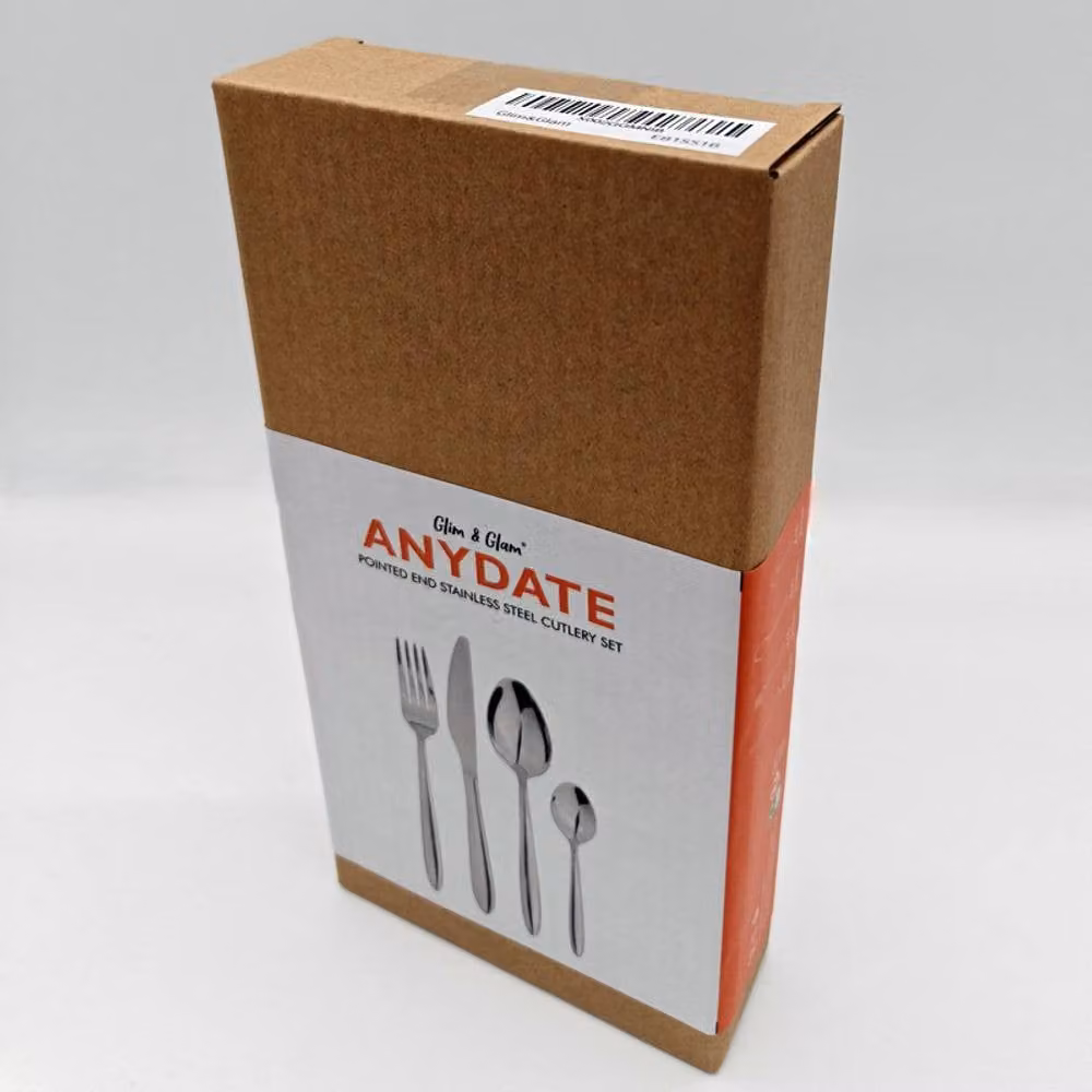 Glim & Glam 24-Piece Polished Stainless Steel Cutlery Set in Silver – 2