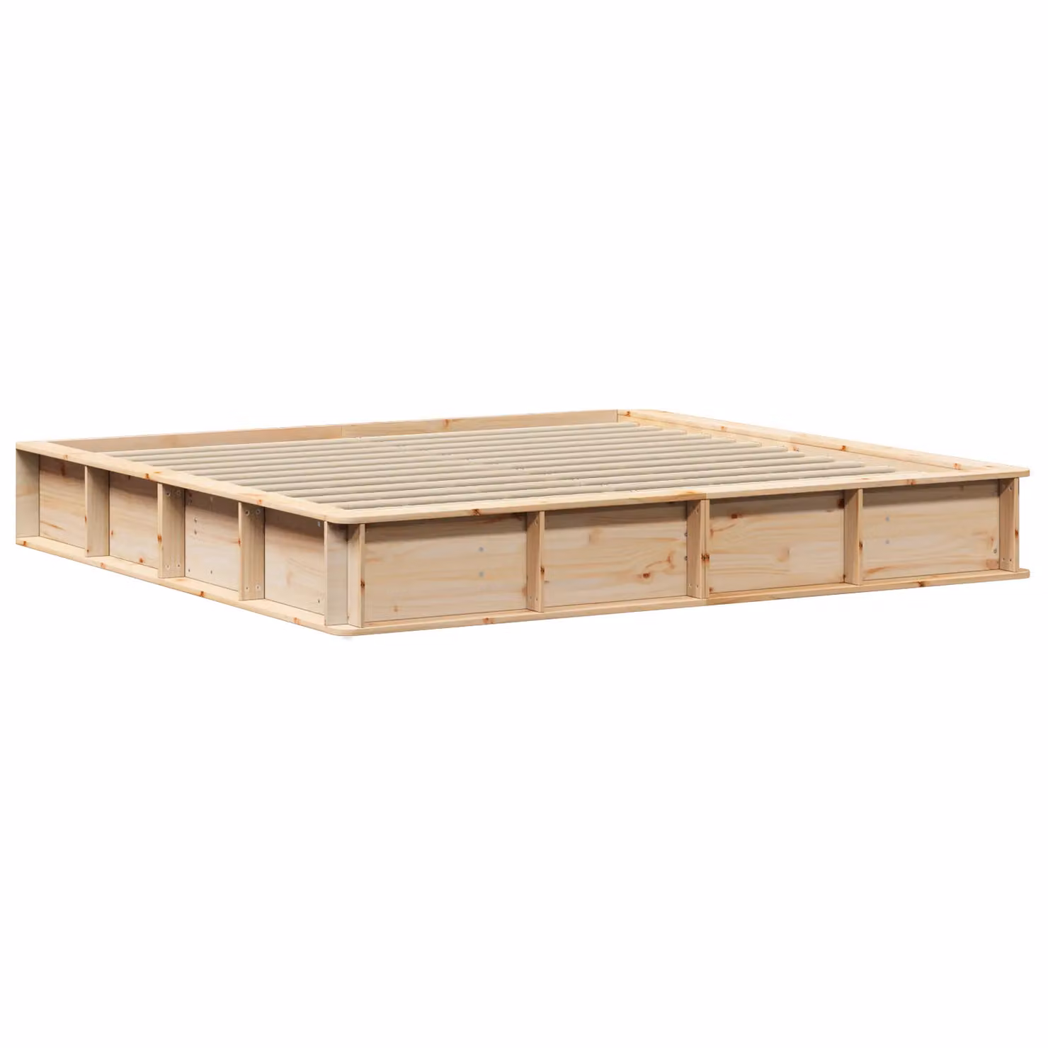 Berkfield Home Modern Pine Wood Bed with Storage and Lift Up Base, Brown, 200 x 200 cm – 2