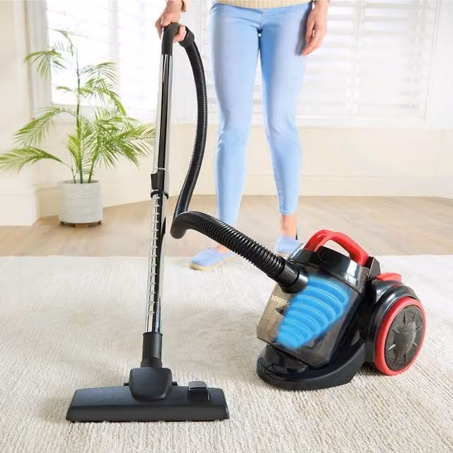 Bergstrom Lightweight Cyclonic Bagless Vacuum Cleaner in Black with HEPA Washable Filter