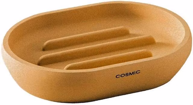 Cosmic Ceramic Soap Dish in Beige from the SAONA Collection