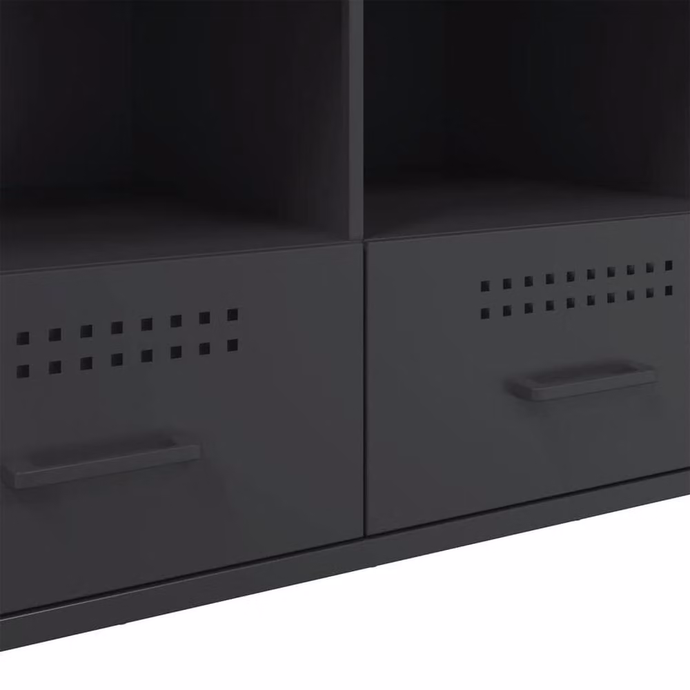 Berkfield Home Industrial Black Metal TV Cabinet W/D/H: 100.5 x 39 x 50.5 cm – 5