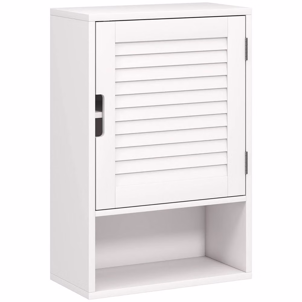 Wyld Haus Zidi Rolette White Wall Mounted Bathroom and Kitchen Storage Cabinet with Soft Close Hinged Doors and Internal Shelves – 2