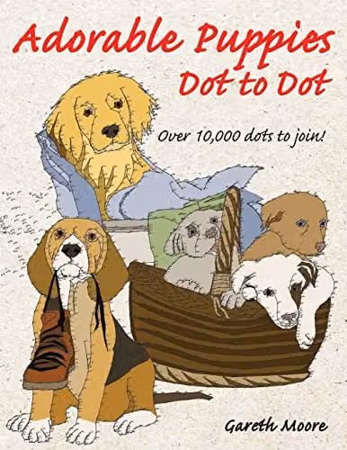 Adorable Puppies Dot to Dot Childrens Activity Book by Createspace, Multicolour