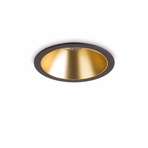 Netlighting Game 12cm LED Recessed Downlight in Black and Gold/Brass, 3000K Warm White – 1