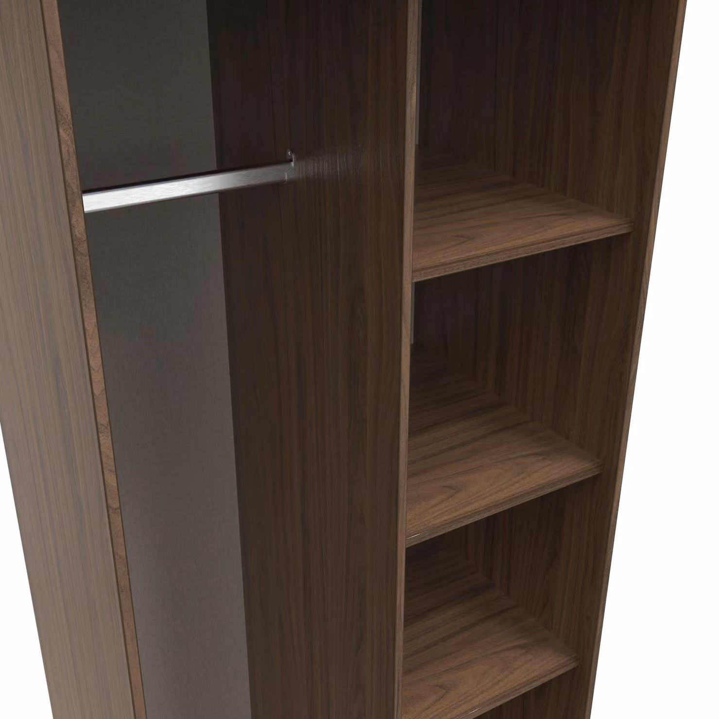 Ready Assembled 2 U Fuji Open Wardrobe in Walnut Brown – 2