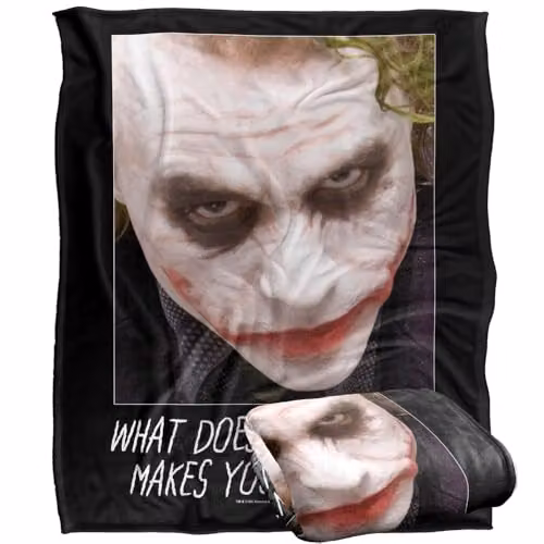 Warner Bros. Dark Knight Joker Silky Touch Super Soft Fleece Throw Blanket, Multicolour, W: 152.0 cm x D: 127.0 cm x H: 127.0 cm