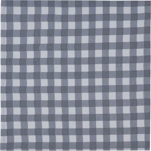 Smart Living Grey Gingham Cotton Napkins, Set of 4, W/D: 41 x 41 cm