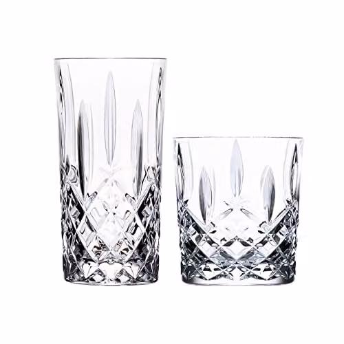 RCR Crystal Orchestra 12 Piece Set of Transparent Tumbler and Highball Glasses, 396 ml and 340 ml